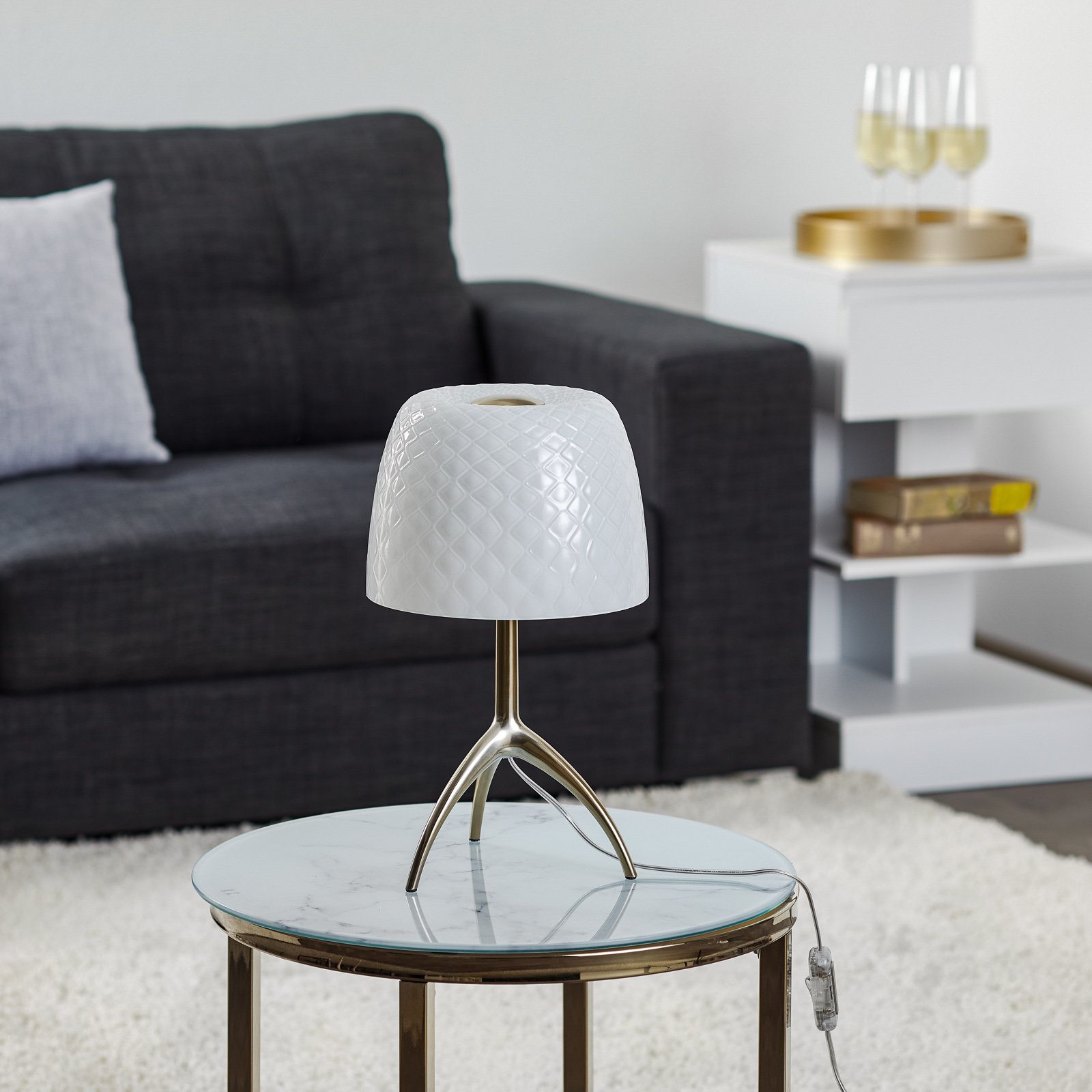 Lumiere Grande 30th Lampe de Table Golden/Pastilles On/Off - Foscarini