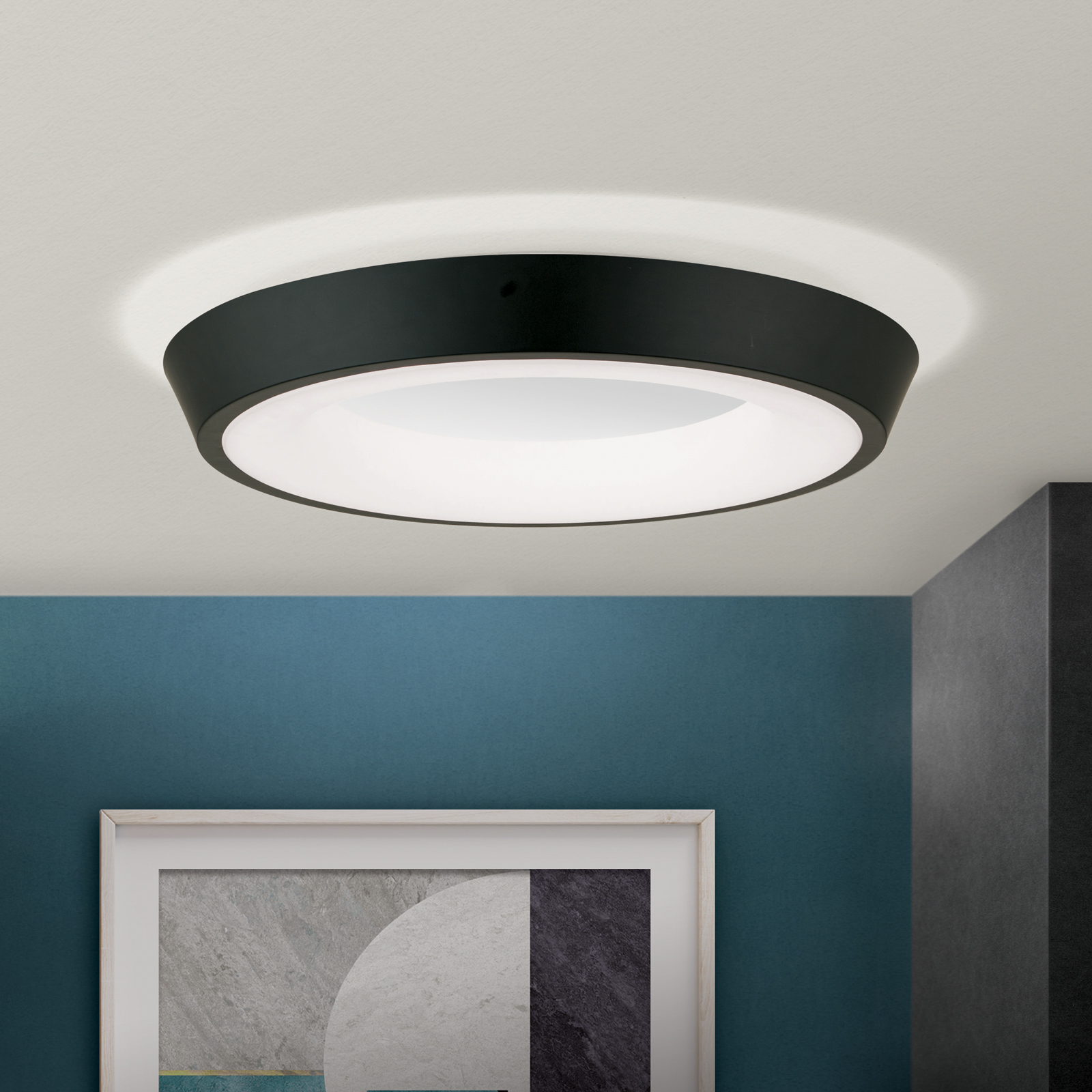 Look LED ceiling light, black/white