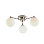 Tiberius ceiling light, chrome/frosted, glass, 3-bulb, G9