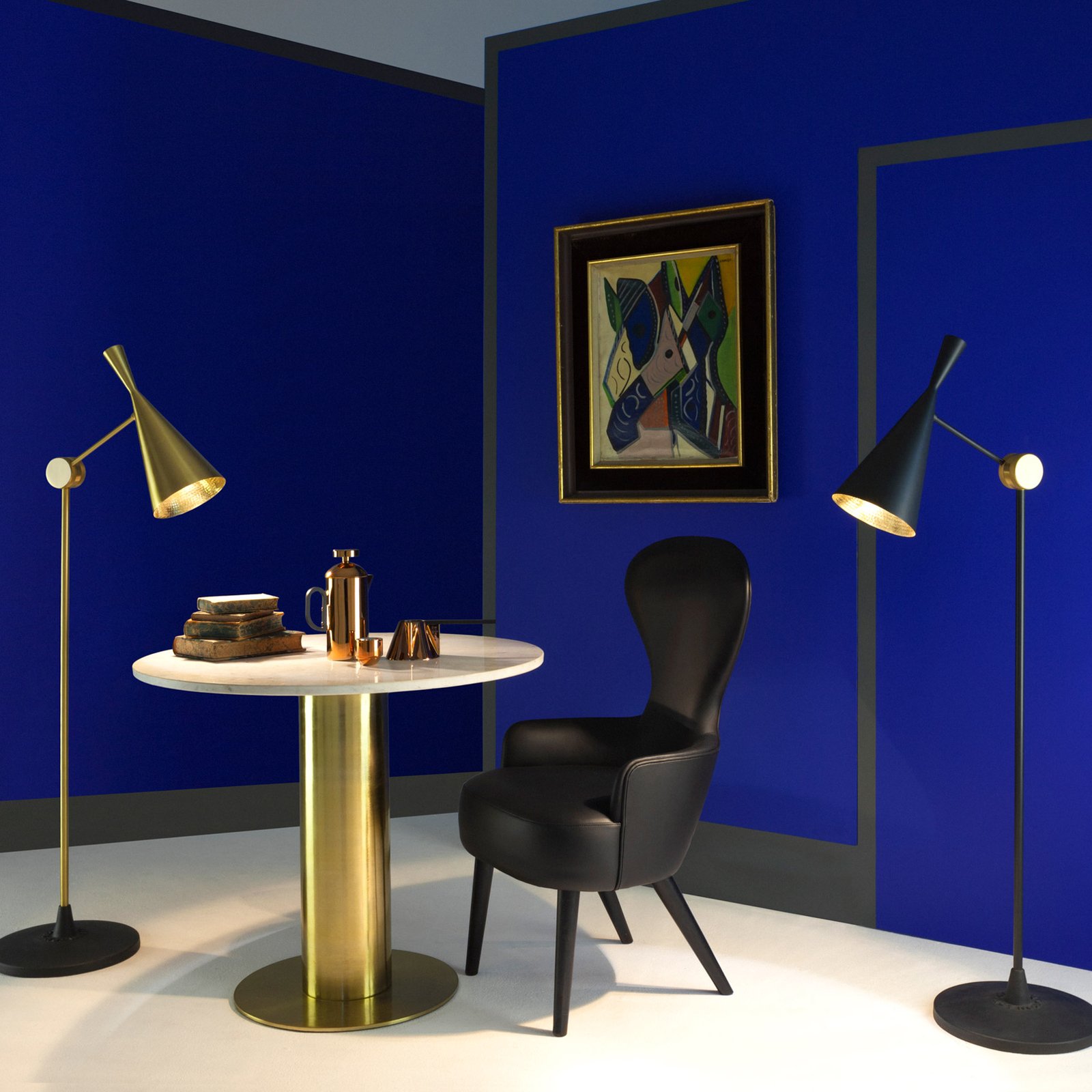 Beat Lampadaire Matt Black/Brass - Tom Dixon
