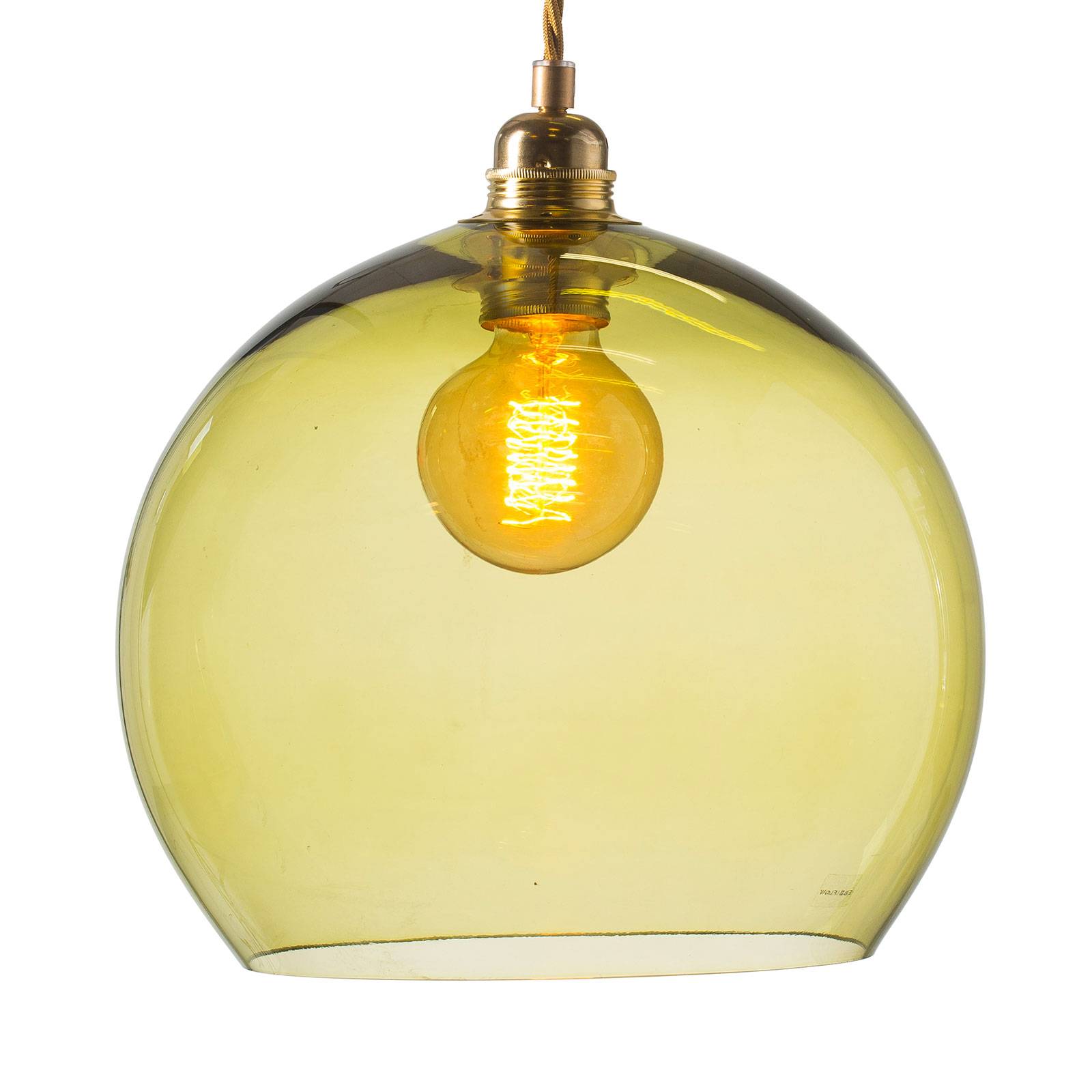 EBB & FLOW Rowan függő lámpa arany/olívaz. Ø 28 cm