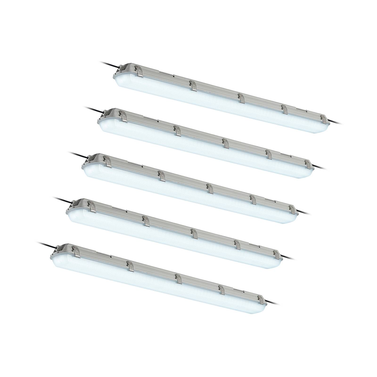 Arcchio Rao LED-Feuchtraumleuchte, Länge 121,5 cm, 5er-Set