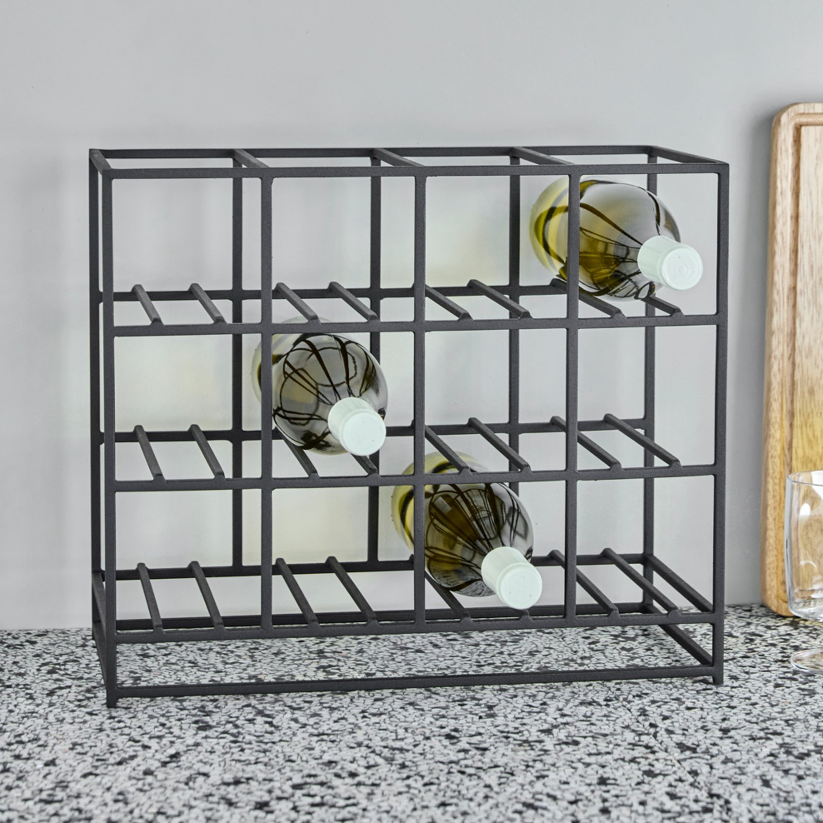 HD12 Wine rack, black, 41x35x20 cm, metal - House Doctor HD12 Wine rack, black, 41x35x20 cm, metal - House Doctor