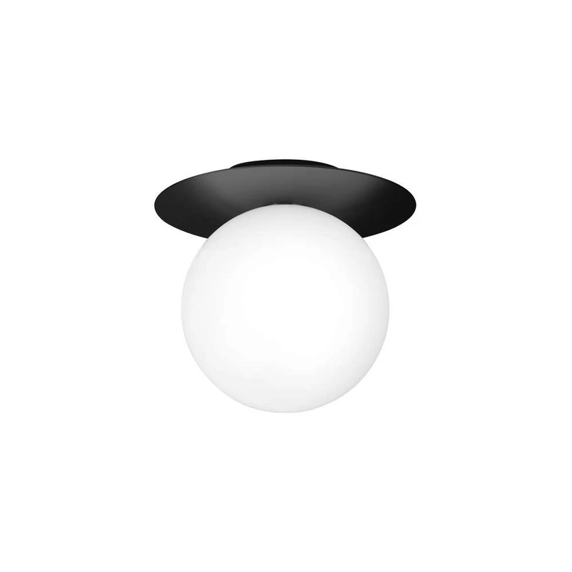 Nuura Aps – Liila 1 Wand-/Deckenleuchte IP44 Large Black/Opal Nuura