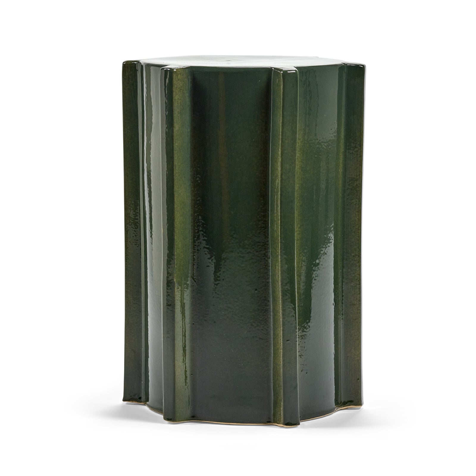 03 DARK GREEN PAWN sidebord, grøn, keramik, højde 44,5 cm – Serax
