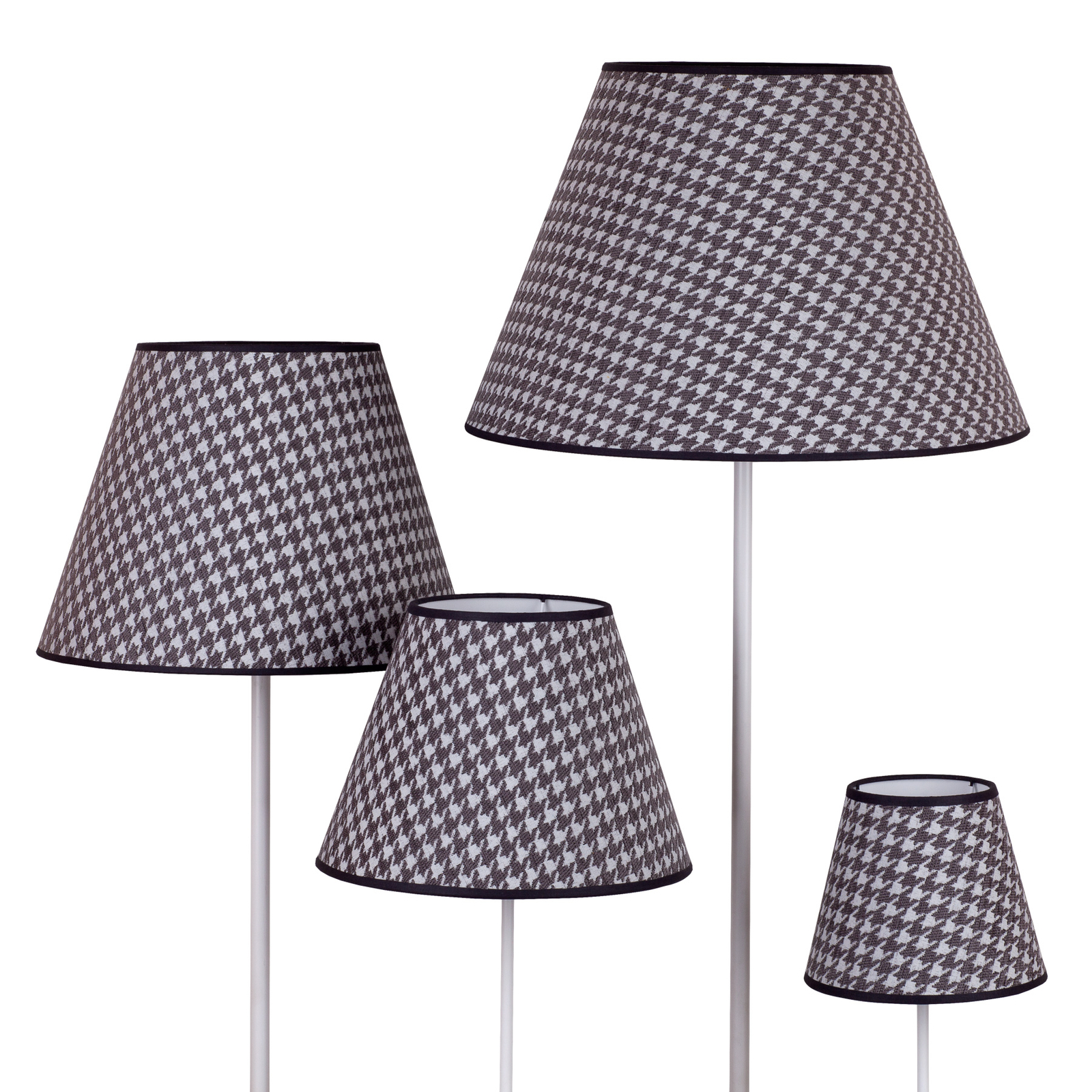 Sofia lampshade 31 cm, houndstooth pattern grey