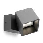 Anthracite-coloured LED outdoor wall light Cubus