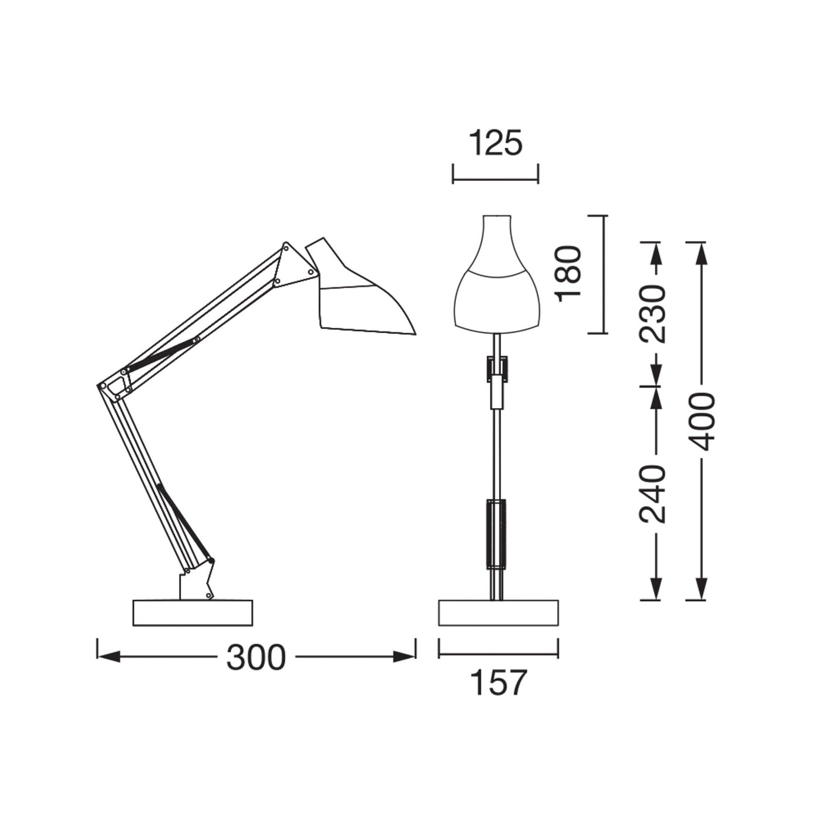 OSRAM bordlampe Office Line Desk Pear, svart, E27