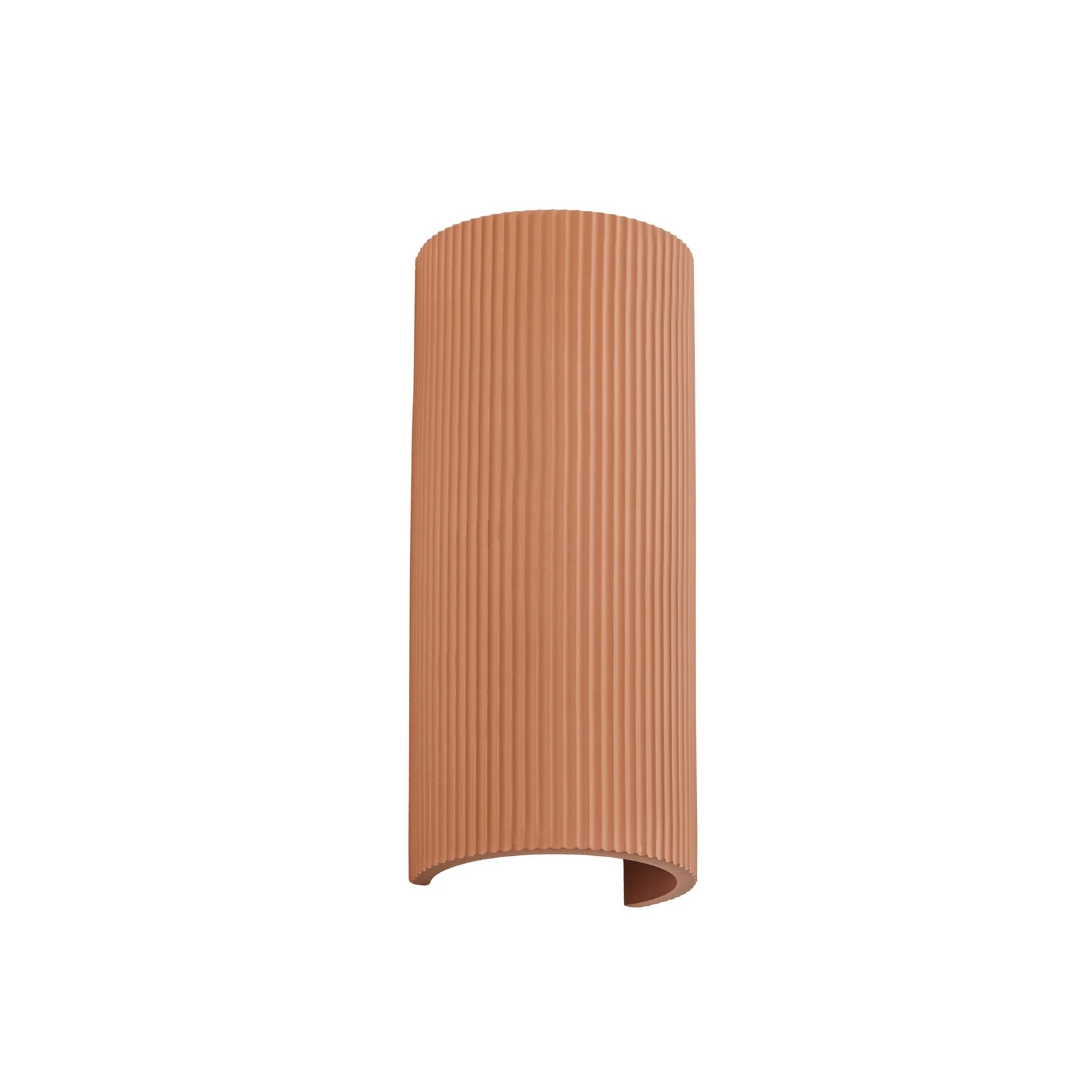 Applique Lindby Colja, terracotta, rotonda, 30,5 cm, gesso