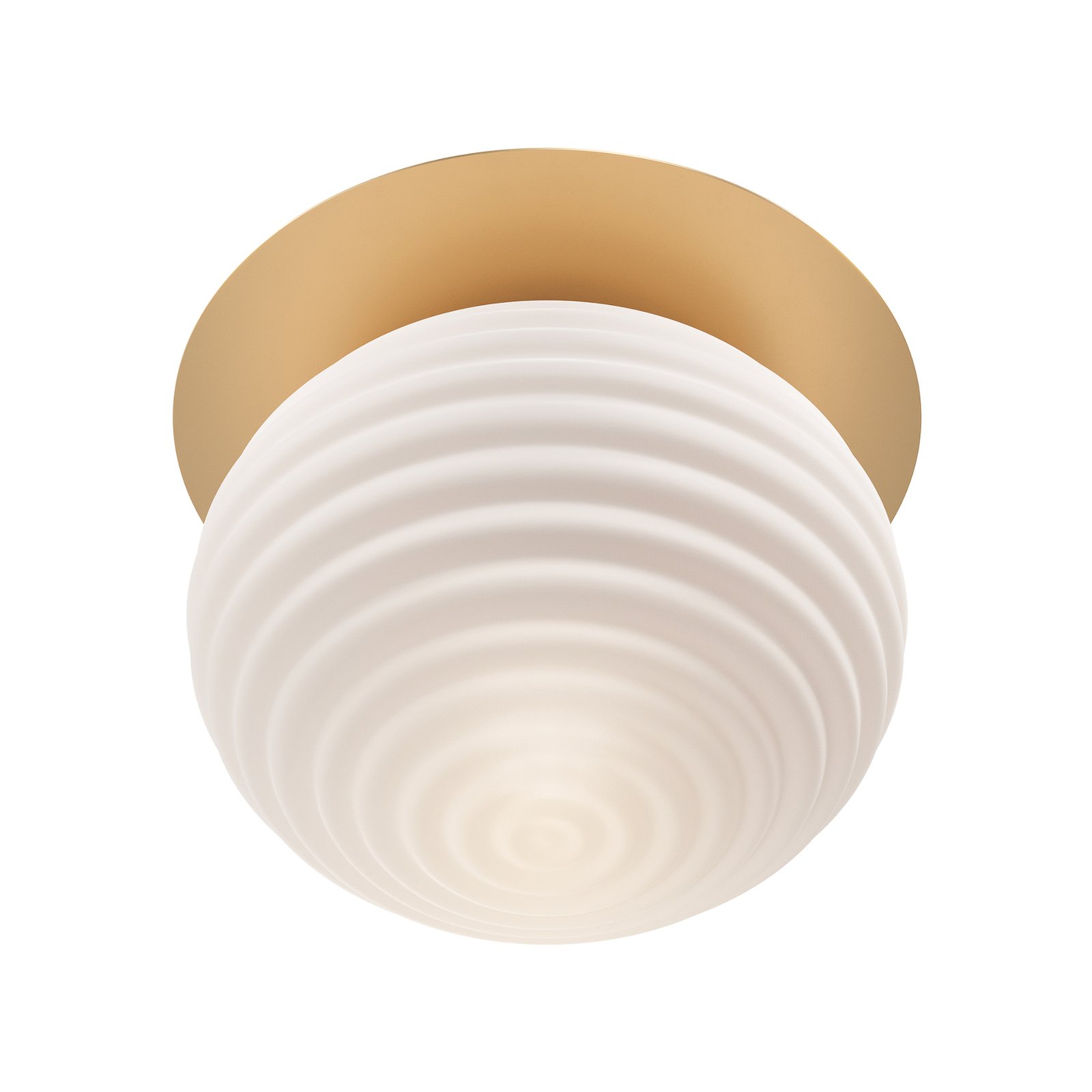 Maytoni Reels ceiling light, gold / white, Ø 35 cm, glass