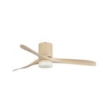 Novri LED-kattotuuletin, beige, halkaisija 132 cm, CCT, hiljainen – Lucande