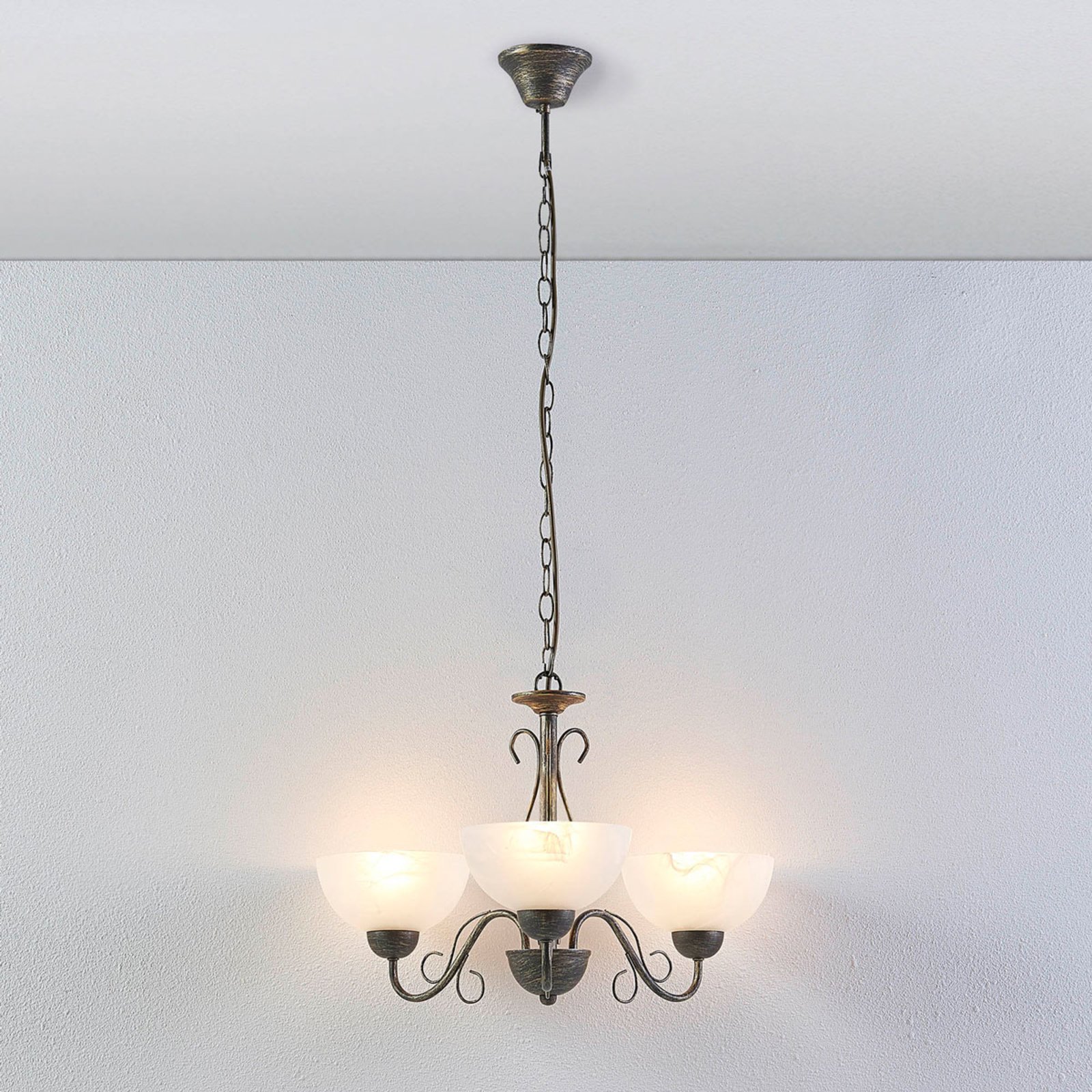 Mohija - romantic pendant light, 3 bulbs