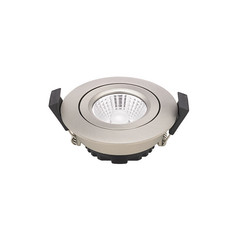 Foco empotrable LED Dime LED, Ø 8,5 cm, 6 W, Dime LED, acero