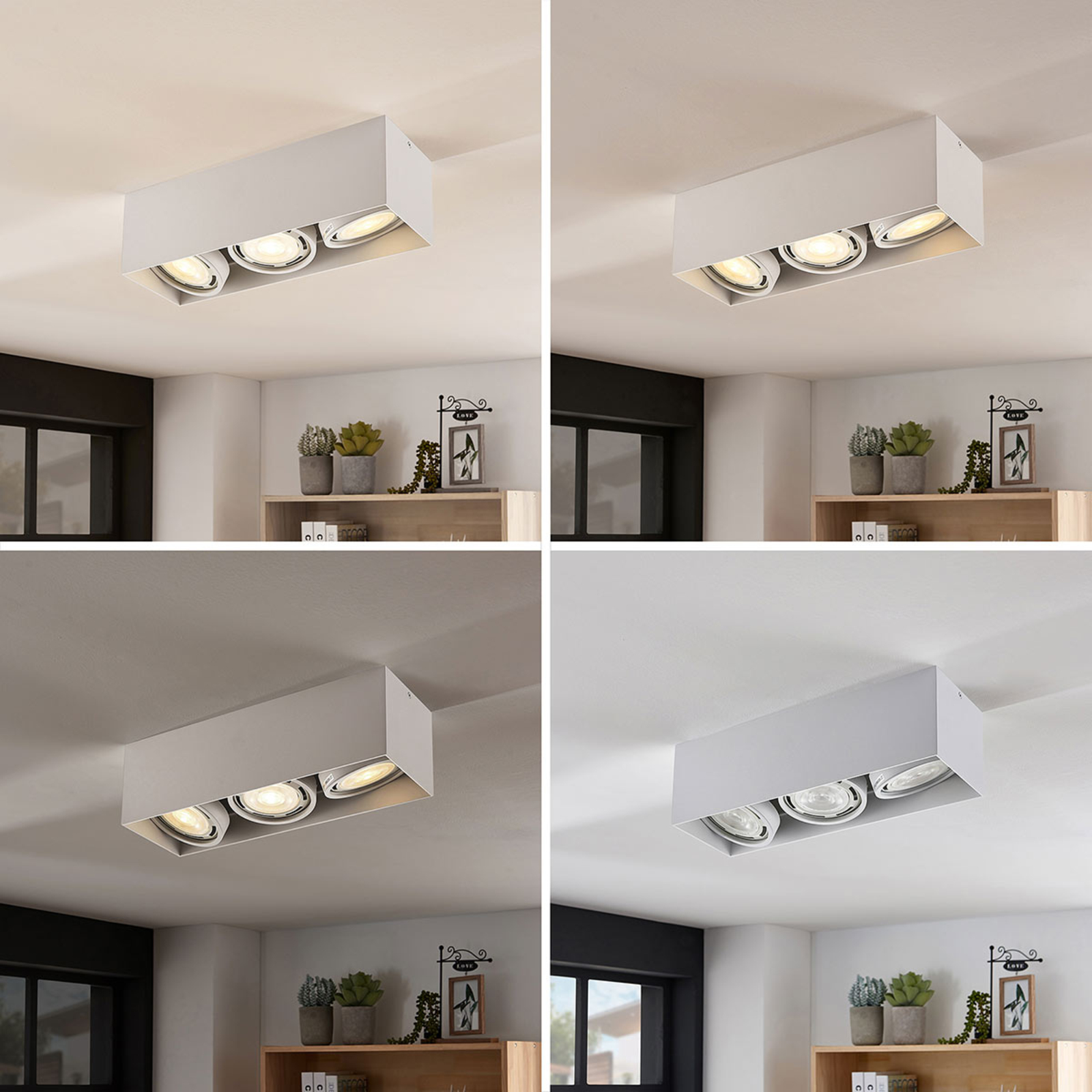 LED downlight Rosalie kantig 3 lampor vit | Lamp24.se LED downlight Rosalie 1 lampa kantig vit | Lamp24.se