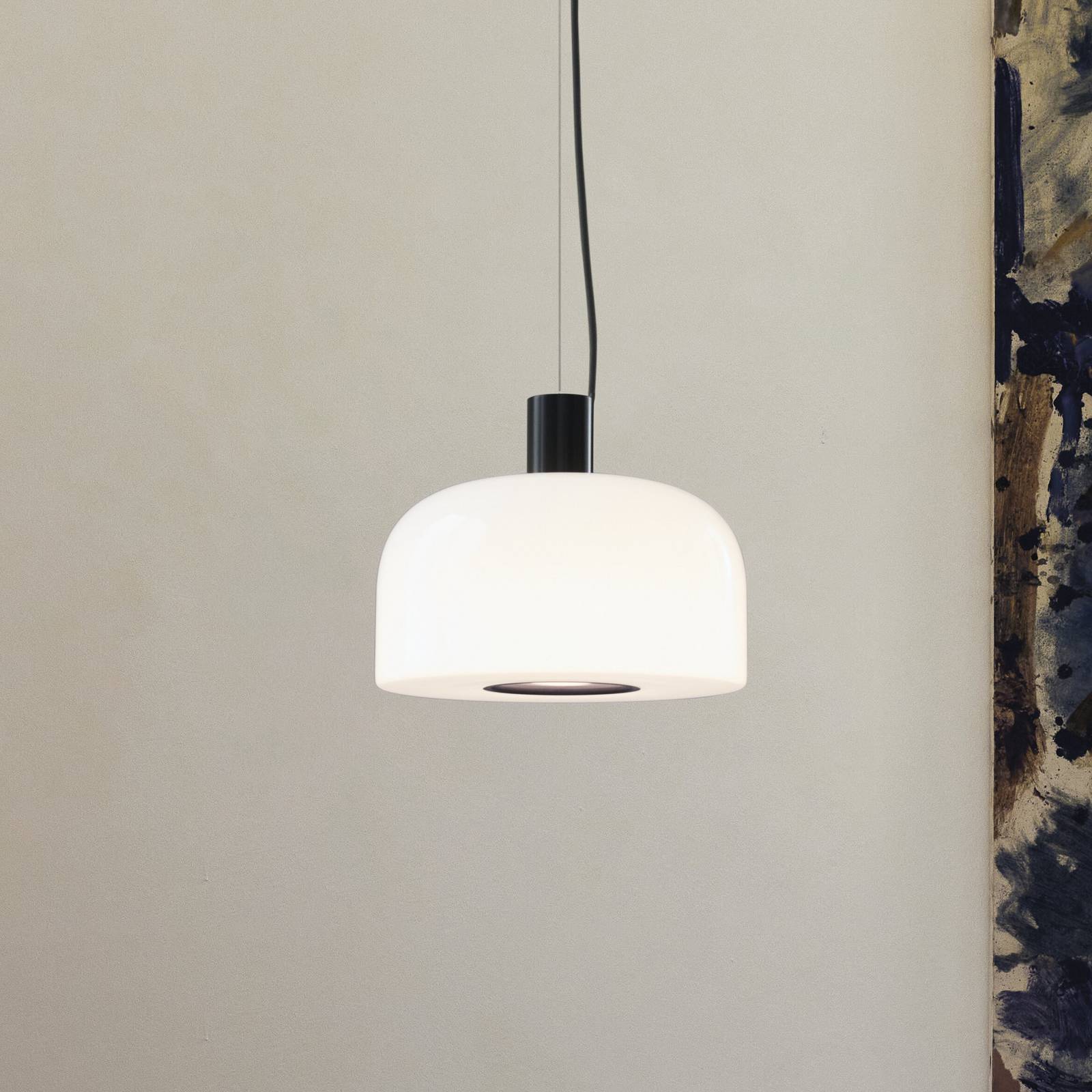 Flos Hängeleuchte Bellhop Glass S1, schokobraun, Ø 33 cm günstig online kaufen