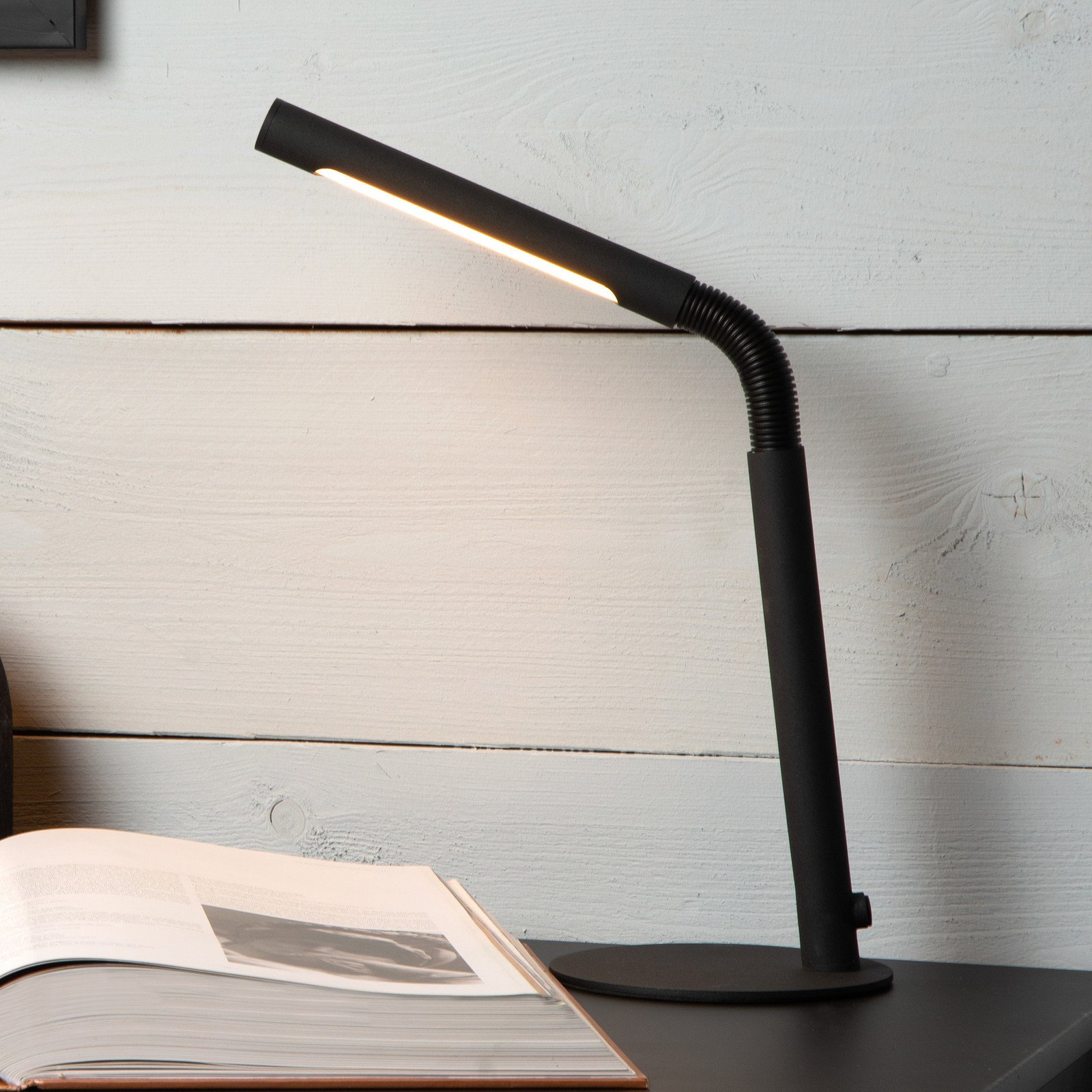 Lucide Gilly lampă de masă LED reîncărcabilă negru - Studiu / Birou - modern - Metal