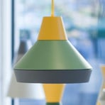 GRUPA Ili Kattenmuts hanglamp geel/groen/grijs