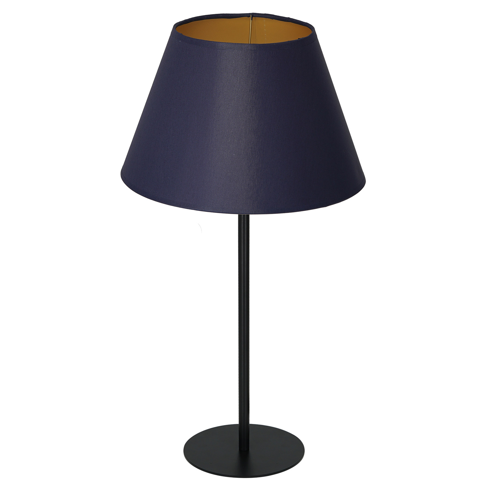 Lámpara de mesa Soho, cónica altura 56cm azul/oro