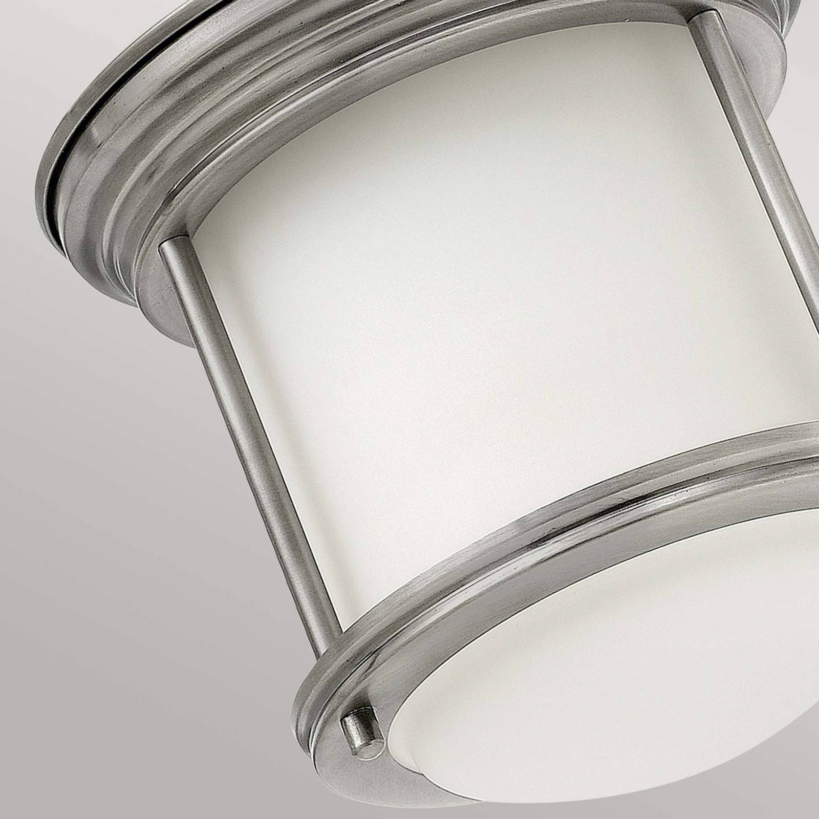 E-shop Hadrian Mini vonkajšie stropné svietidlo, antický nikel/opálová biela