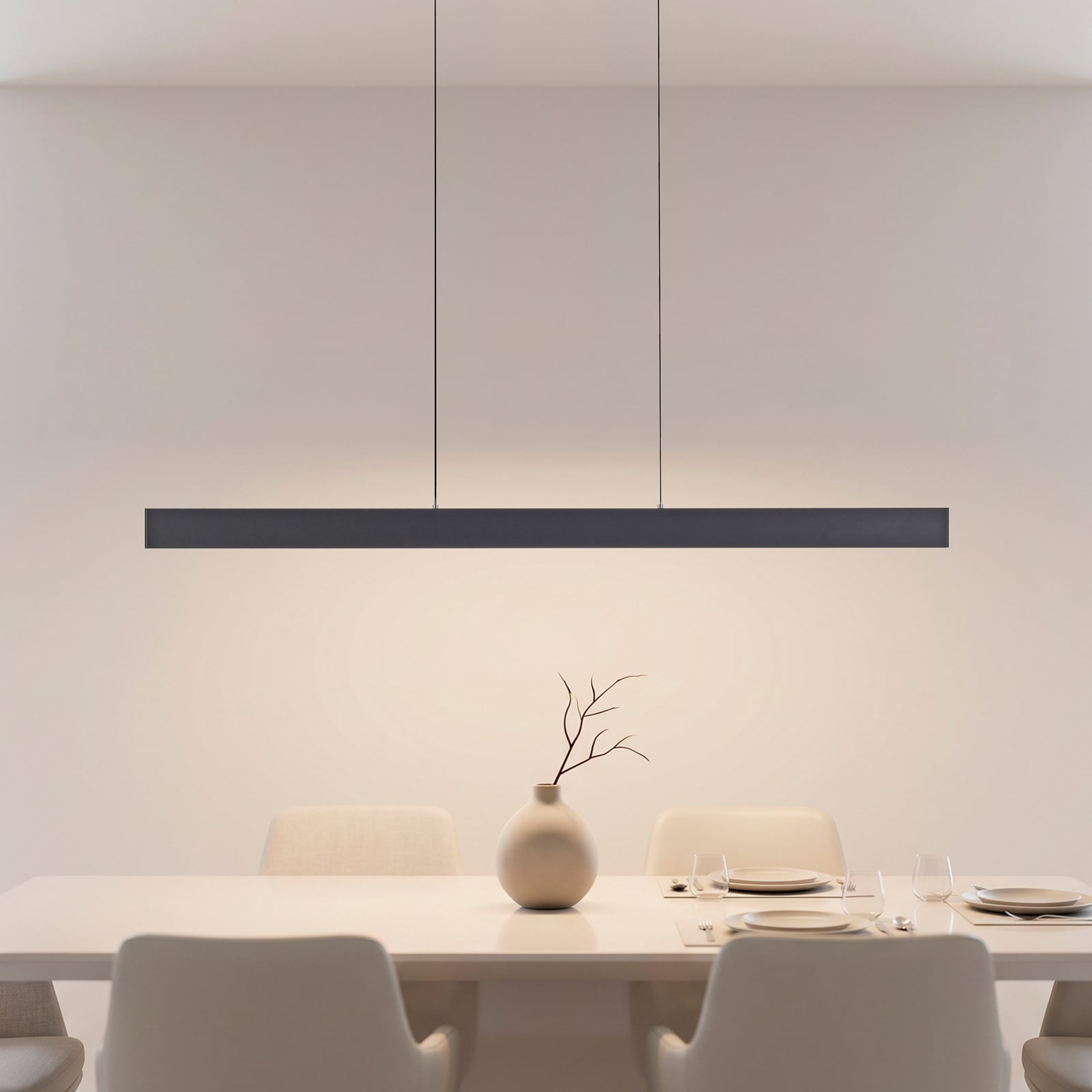 LED-Hängeleuchte Adina, schwarz, Metall, 3.000 K, up/down