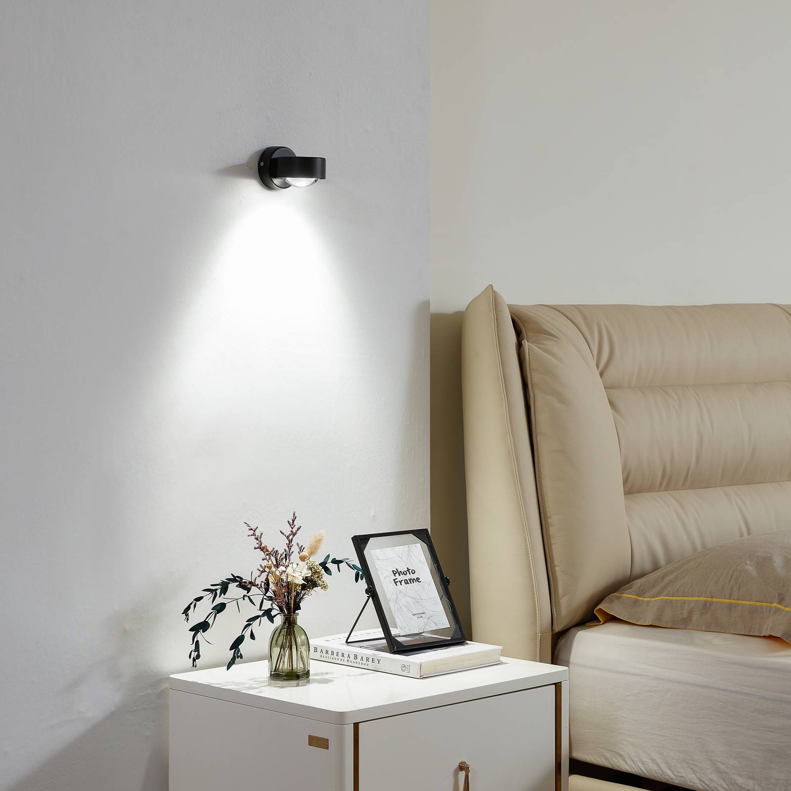 Lindby Wandleuchte Jyla, schwarz, Fassung unten günstig online kaufen