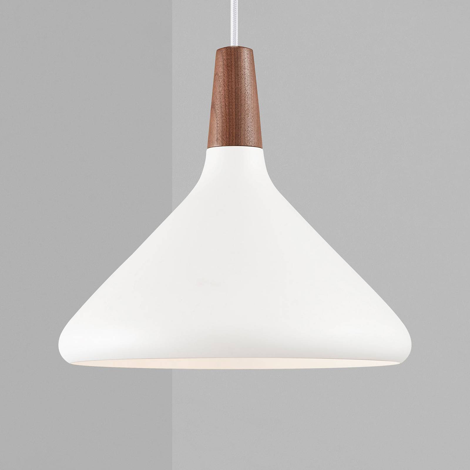 Lampa wisząca Nori Ø 27 cm, biała