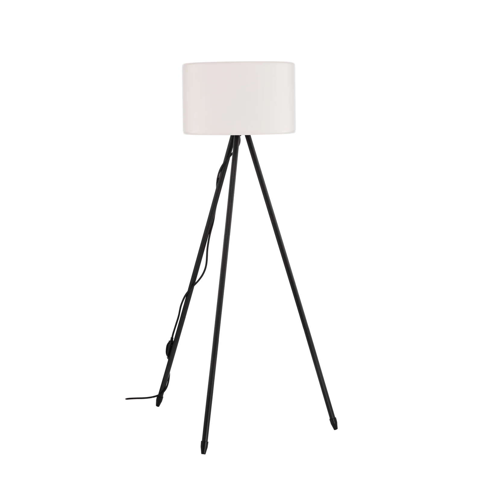Luminária de terraço Lucande Trivira, altura 130 cm, tripé