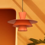 Hängeleuchte Plato, orange, Metall, Ø 38 cm, E27