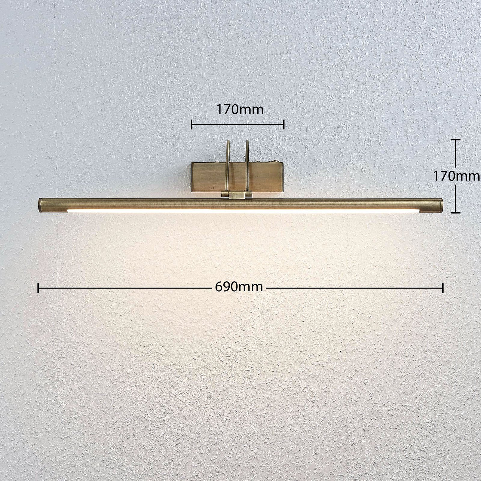 Mailine LED Aplique de Pared Antique Brass - Lindby