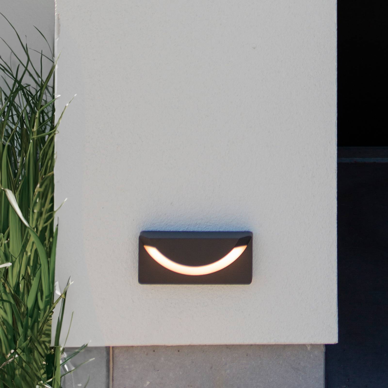Kinkiet zewnętrzny LED LUPS, ciemnoszary, szerokość 23 cm, IP54