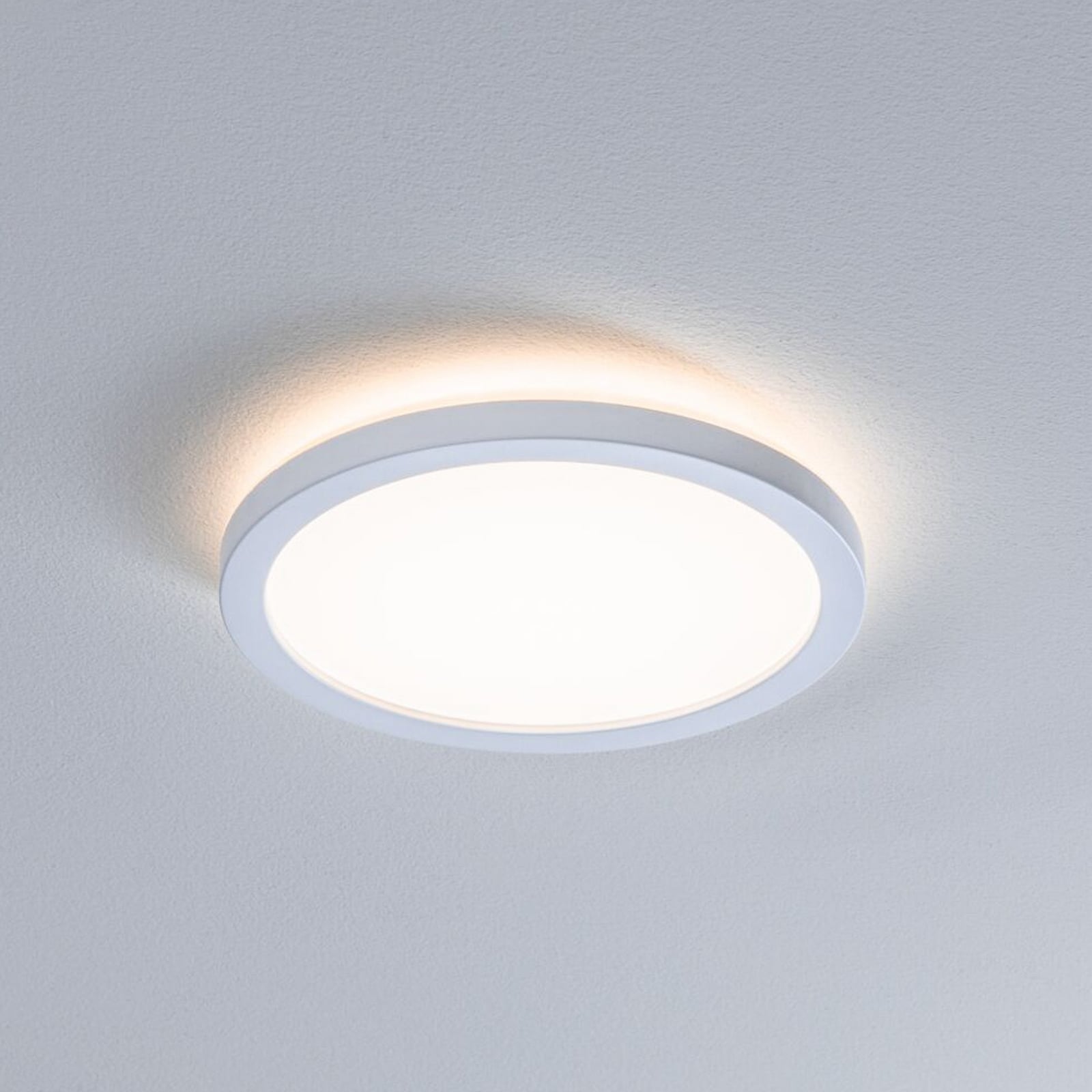 Panneau LED Paulmann Atria Shine, Ø 19 cm, blanc, IP44, 3000 K, marche/arrêt