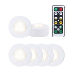 Lámpara LED para armario, control remoto, Set de 6