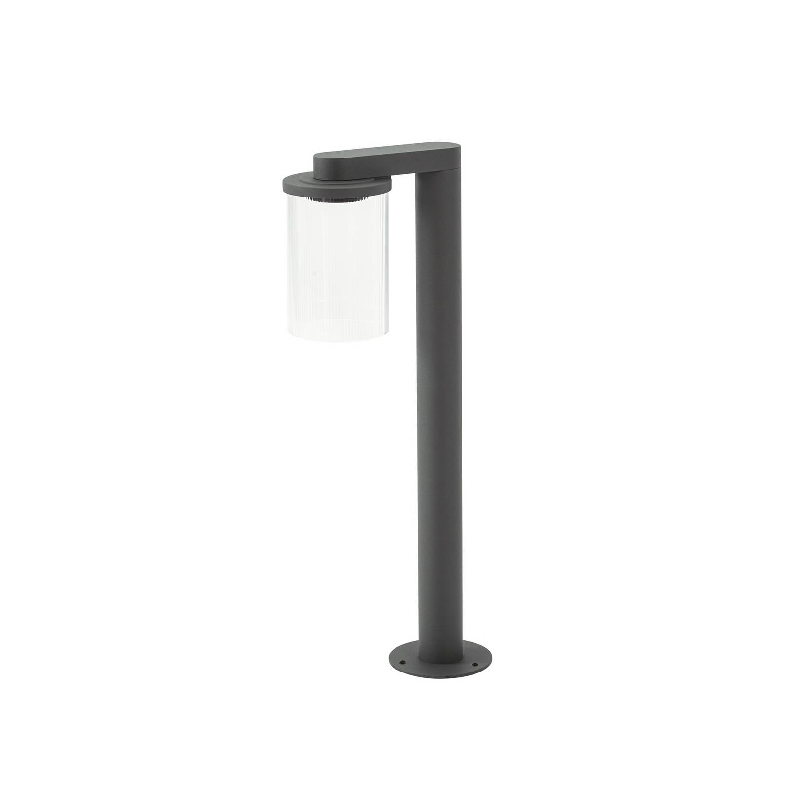 Lucande LED-Wegeleuchte Beelia, anthrazit, 60 cm, geriffelt