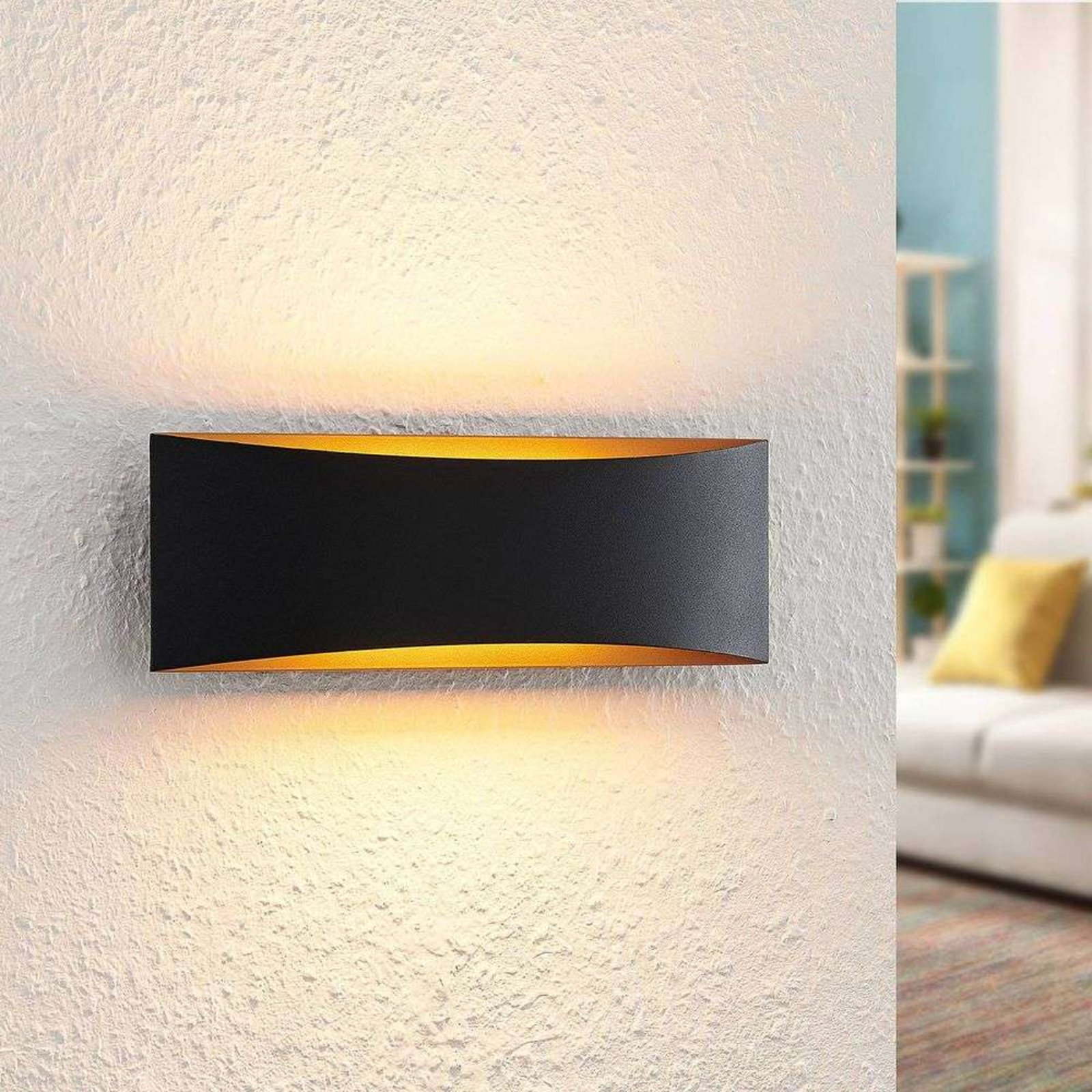 Danta Wall Lamp Black/Gold - Arcchio