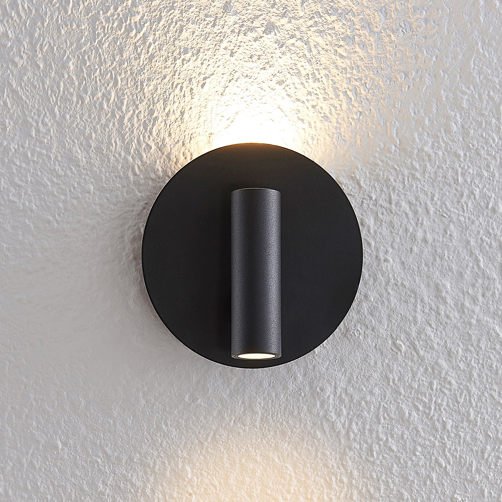 Lucande Magya Applique LED noire à 2 lampes ronde