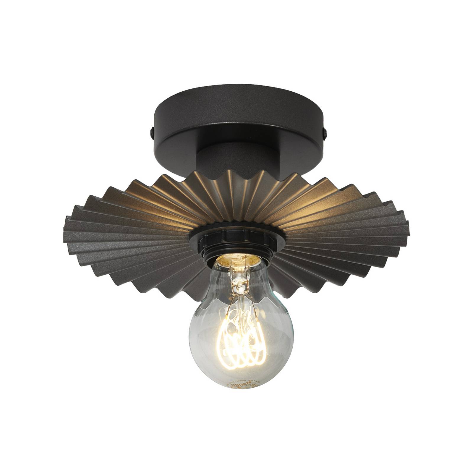 OSRAM Deckenleuchte Decor Plissee, grau, Stahl, E27