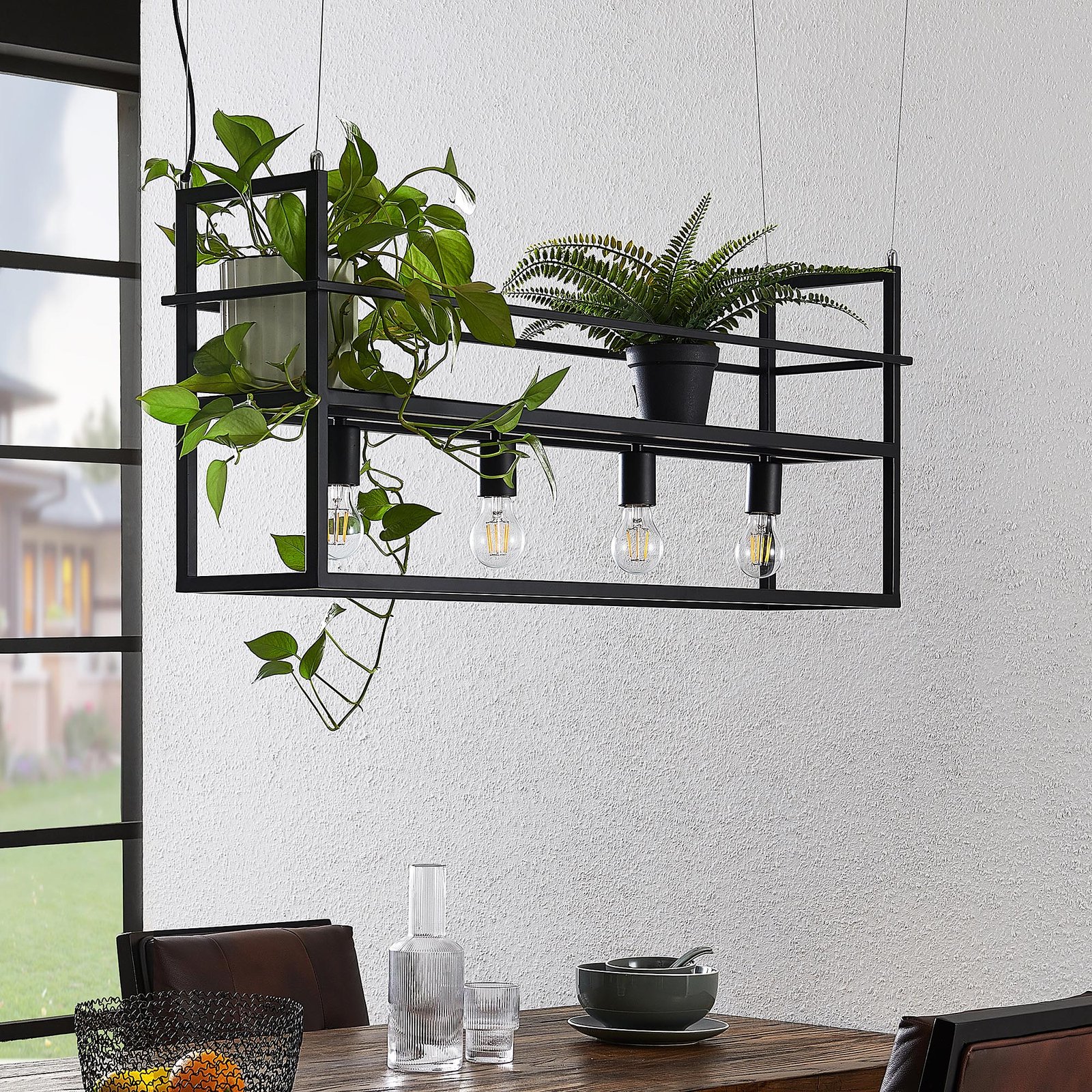 Grisela Závěsná Lampa Black - Lindby