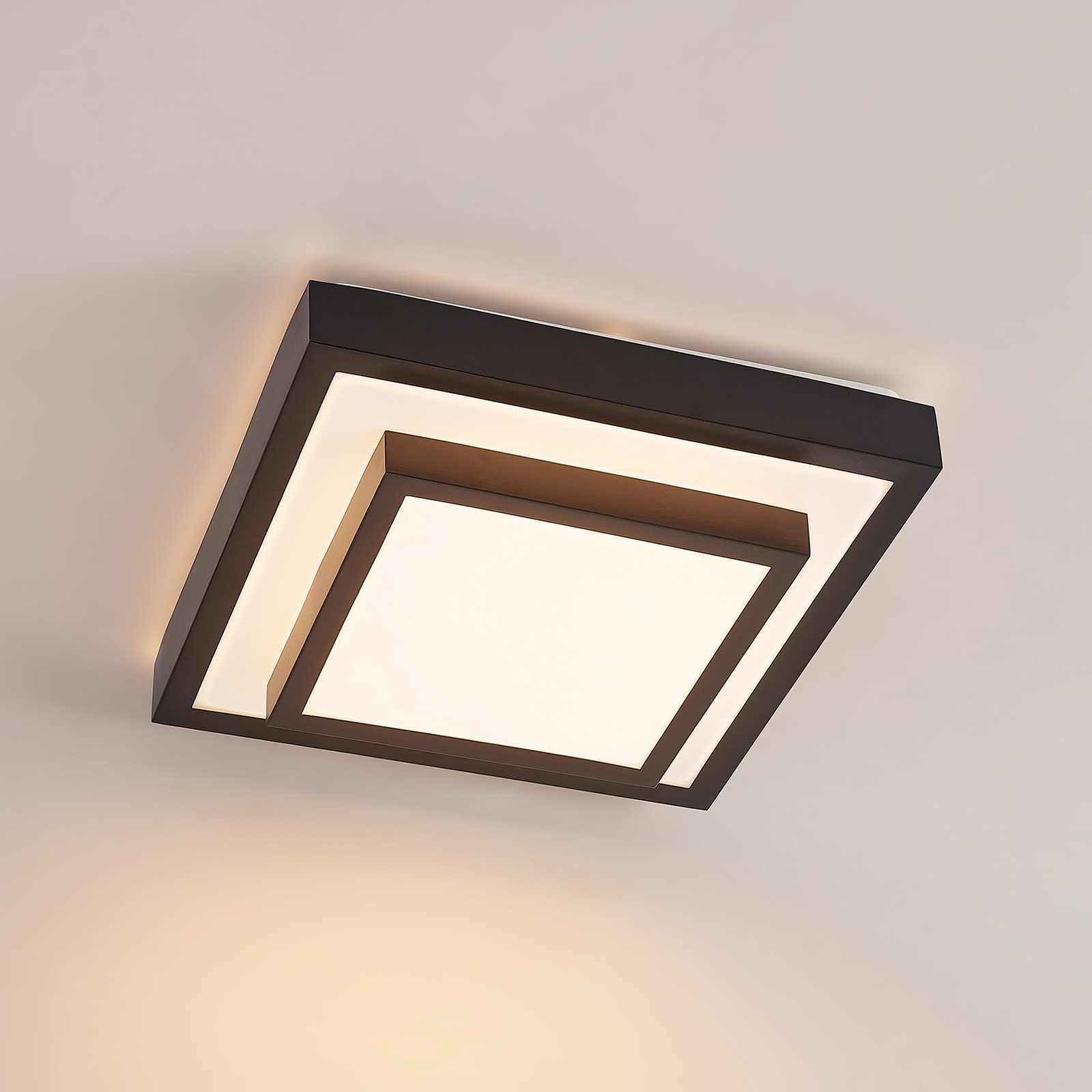 Lindby Vilho LED-Deckenleuchte, eckig, 32 cm