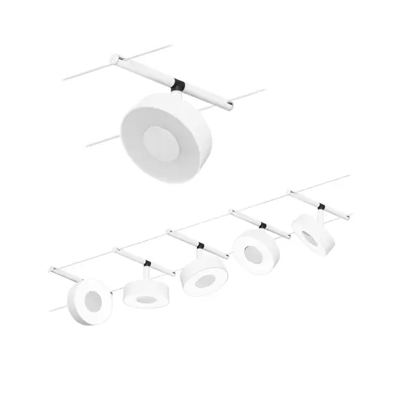 Lampenwelt Paulmann Circle LED-Seilsystem 5fl. weiß matt