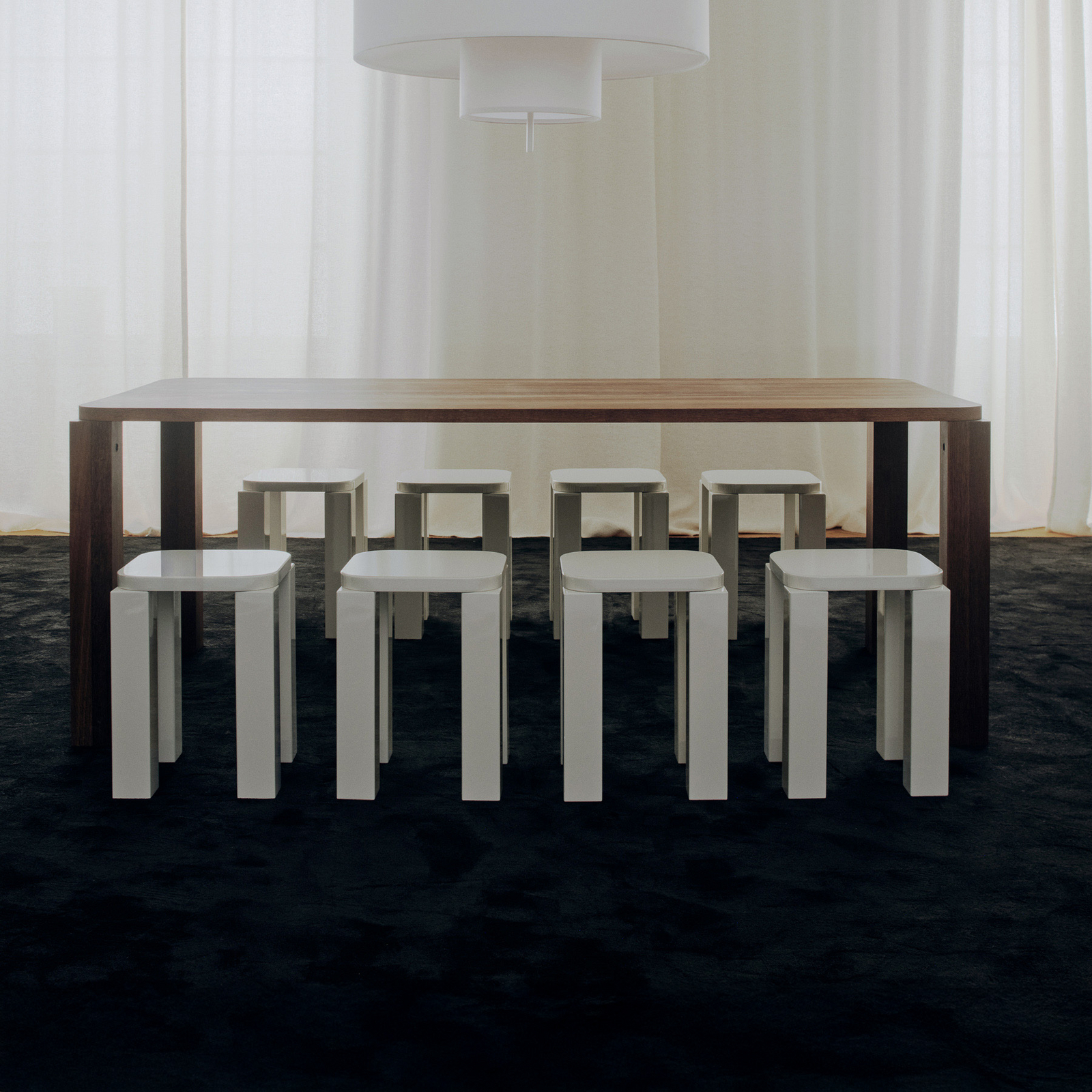 Atlas Hocker, creme, Länge 32 cm, Holz - New Works Atlas Hocker, creme, Länge 32 cm, Holz - New Works