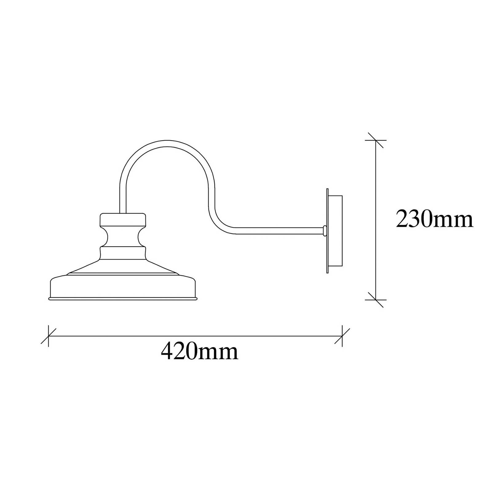 Wandleuchte Berceste, goldfarben, Metall, Höhe 23 cm, E27 günstig online kaufen