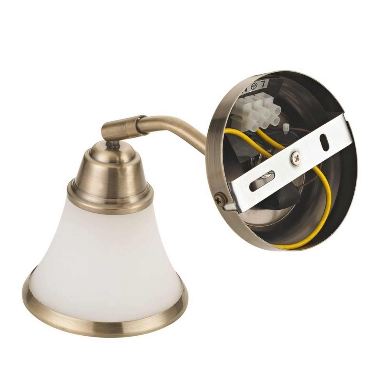 Marita Aplică de Perete White/Antique Brass - Lindby