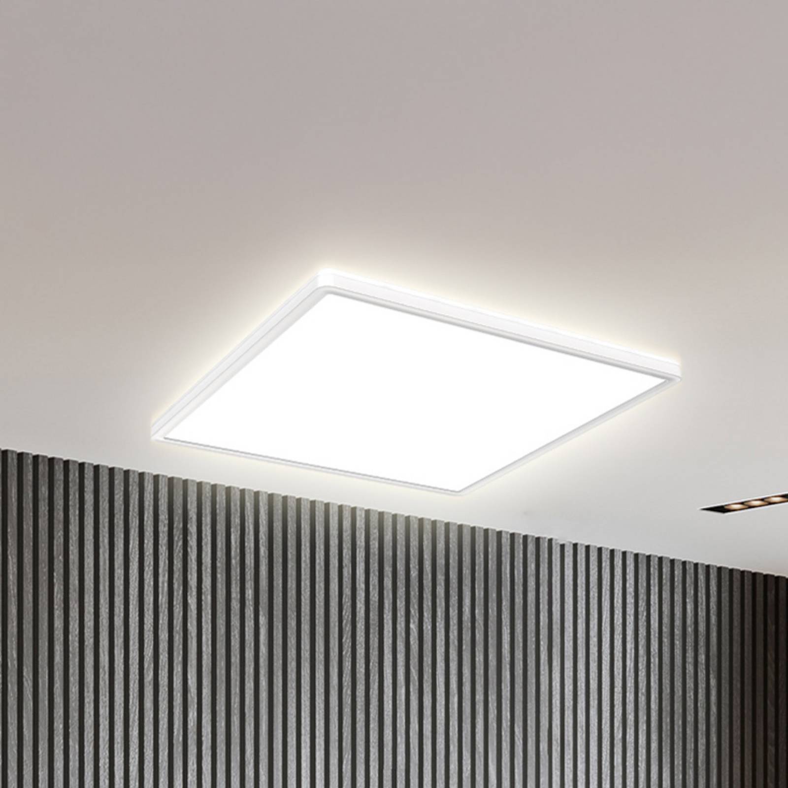 B.K. Licht Panneau LED Eki, 42 x 42 cm, blanc, à intensité variable, rétroéclairage, 4 000