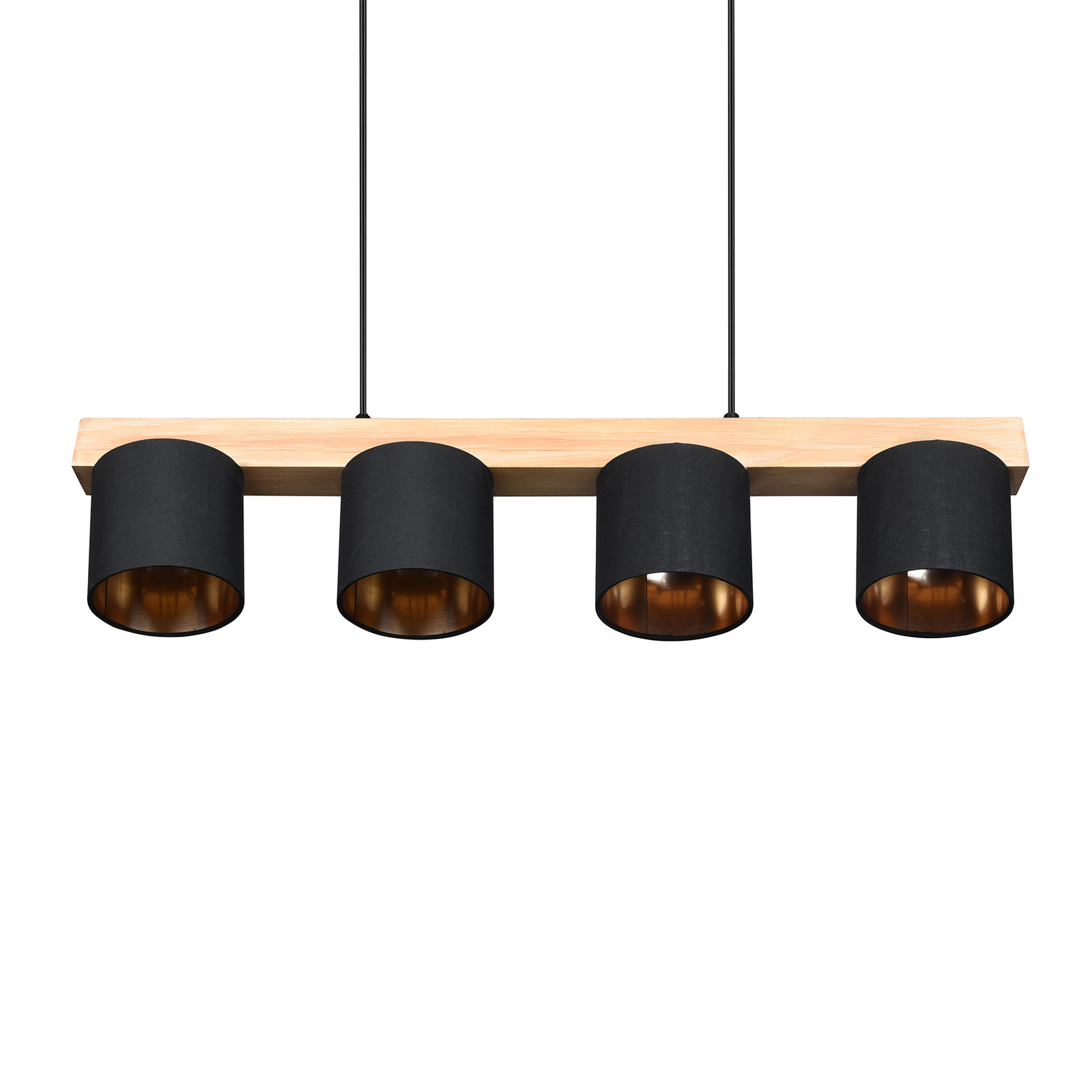 Hanglamp Cameron, 4-lamps, zwart