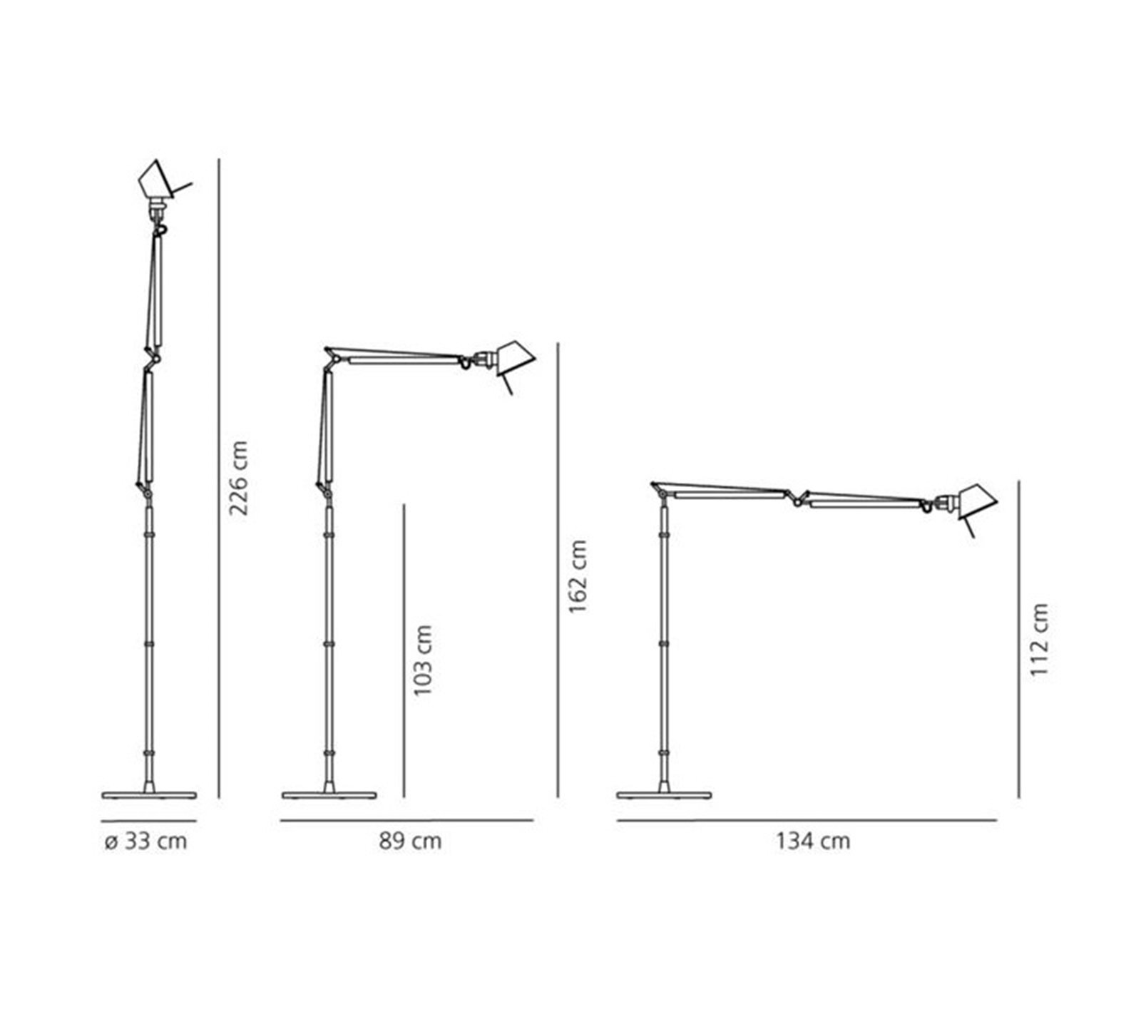 Tolomeo Candeeiro de Pé Black - Artemide