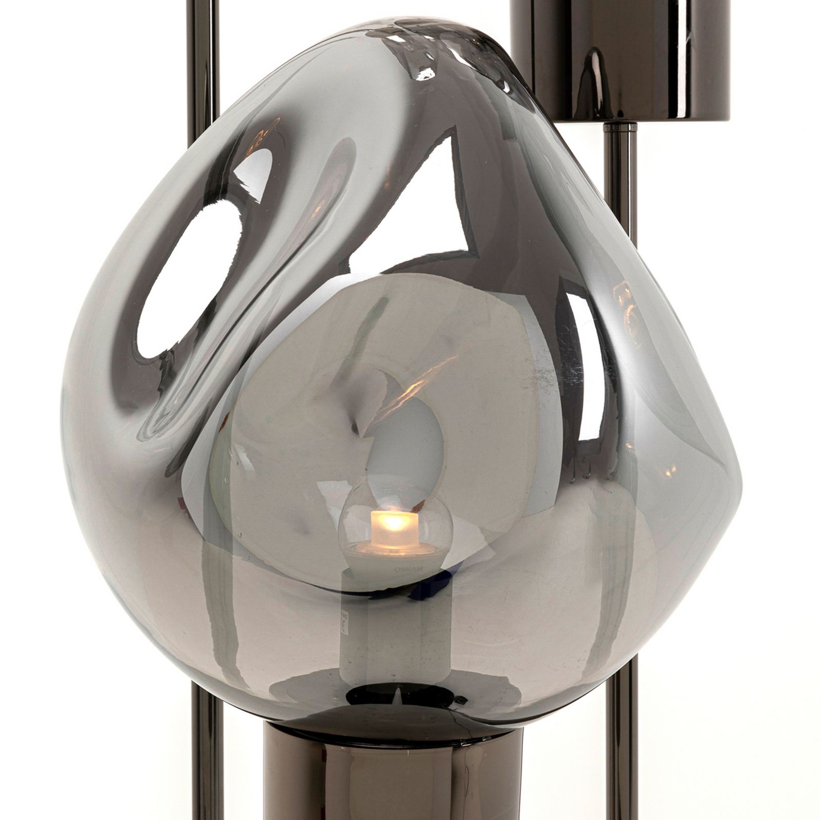 Lampe sur pied KARE Supernova, gris fumé, verre, 160 cm, E27