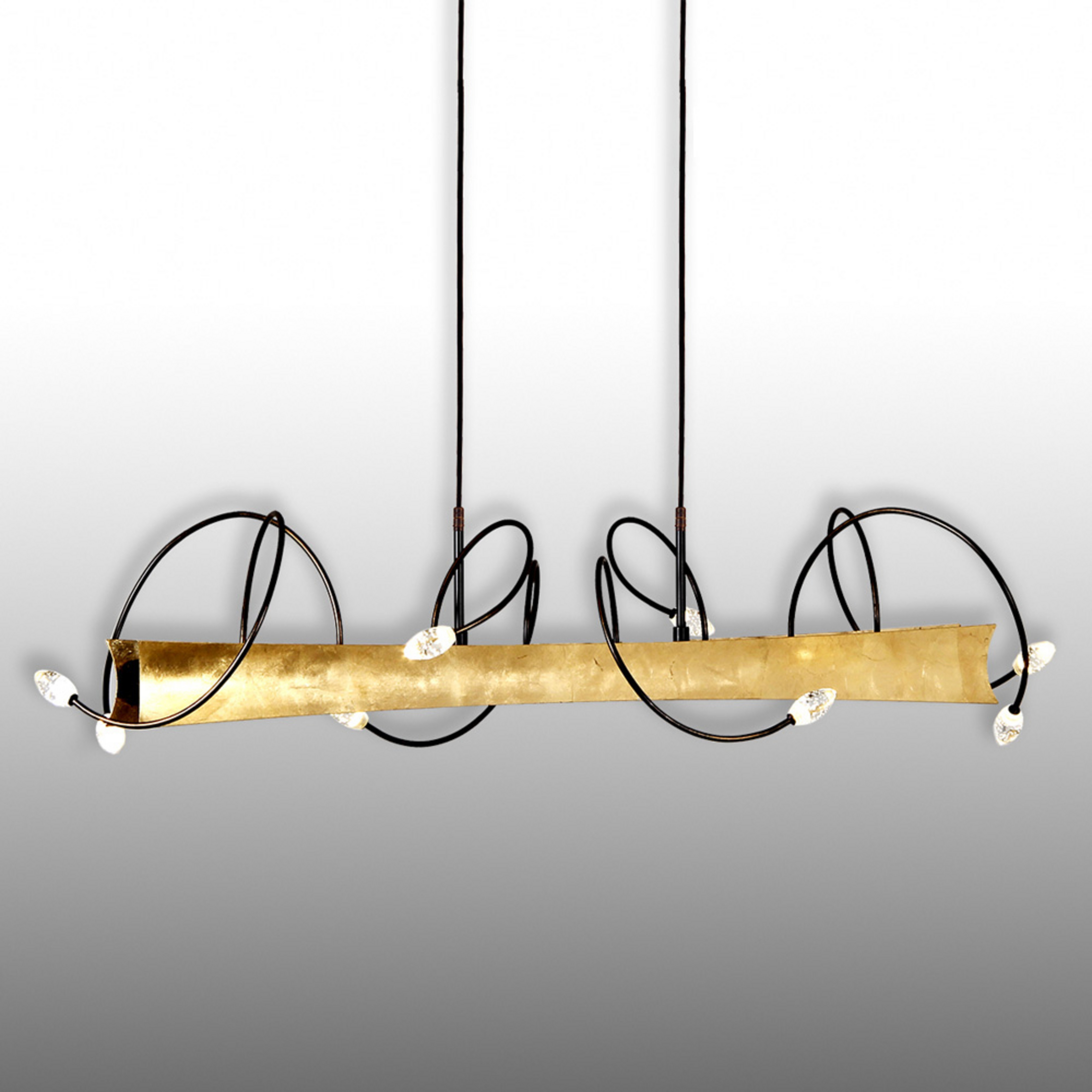 Menzel Donna - suspension LED avec feuille d'or