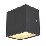 SLV Sitra Cube LED outdoor wall lamp, anthracite
