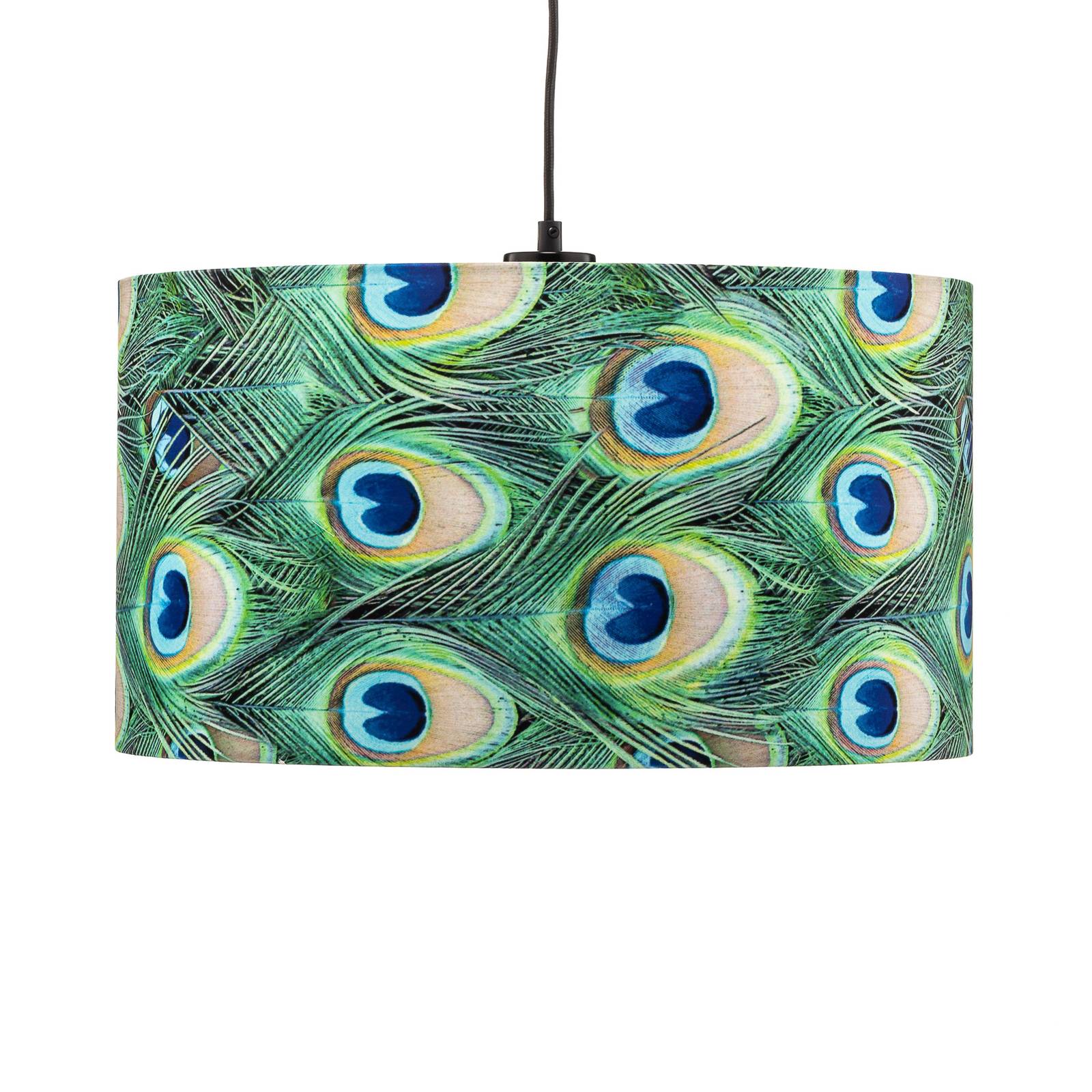 Lampa wisząca Pfau Ø 45 cm, zielona