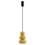 Lampada a sospensione Oman, giallo miele lucido, vetro, Ø 14 cm